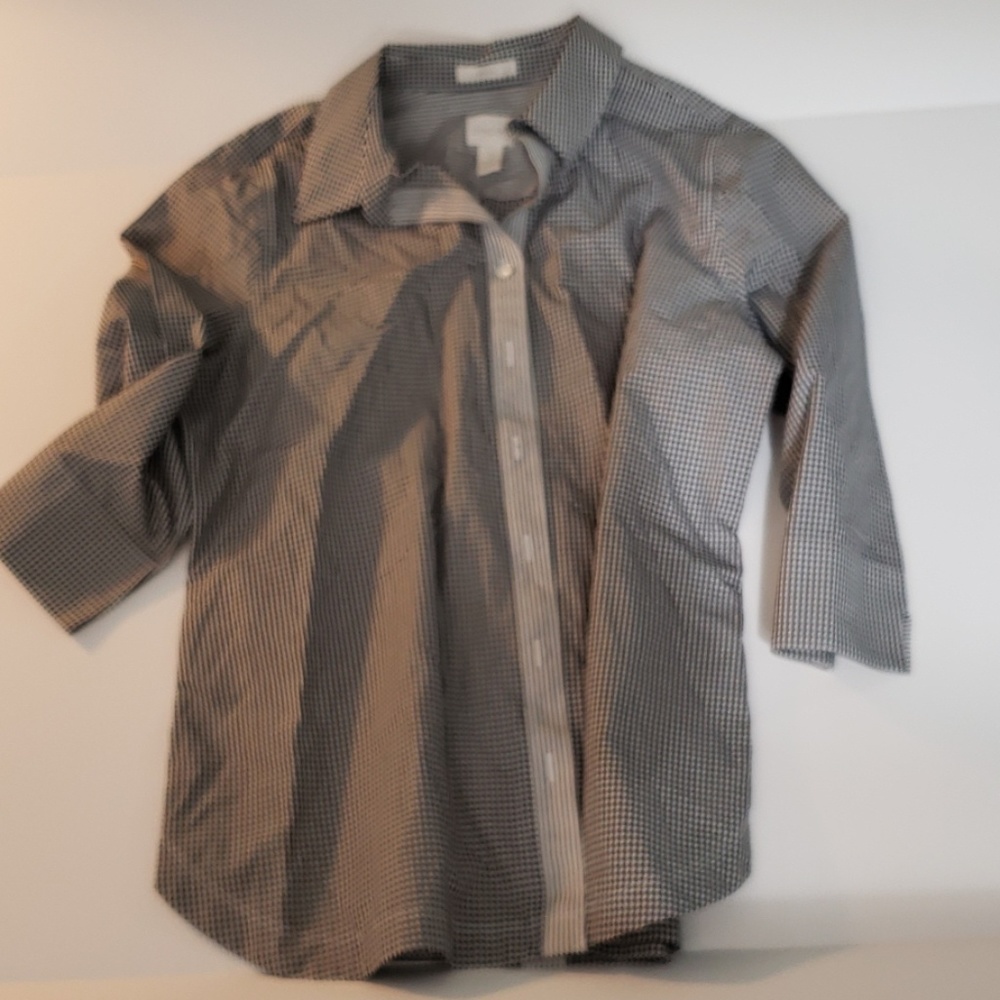 Chico's  black gingham top